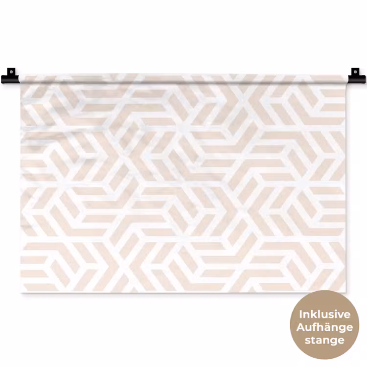 Beige - Geometrie - Patronen - Abstract Wandkleed katoen klein 269 -t3d_DE