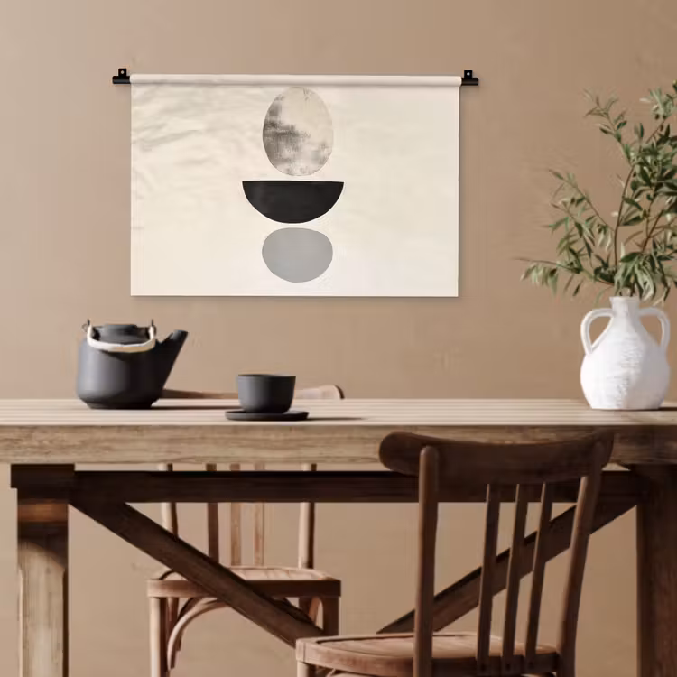 Beige - Japandi - Wabi sabi Wandkleed katoen klein -sfeer6