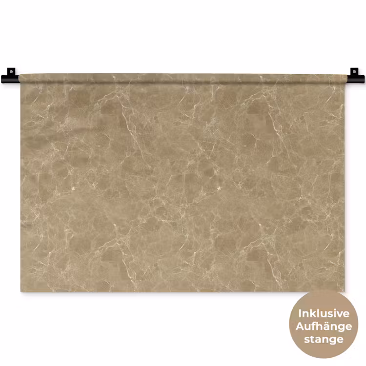 Beige - Marmer - Witte aders Wandkleed katoen klein 269 -t3d_DE