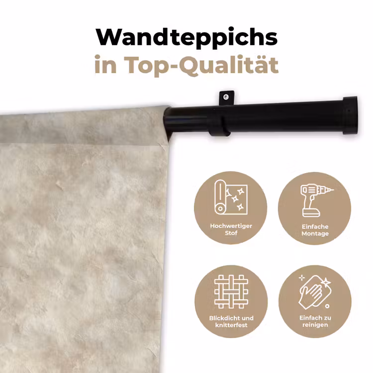 Beige - Reliëfstructuur - Natuursteen Wandkleed katoen klein 269 -tsfeer2_DE