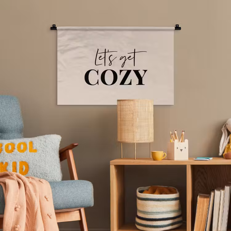 Beige - Winter - Quote - Cozy Wandkleed katoen klein -wsfeer4_kind