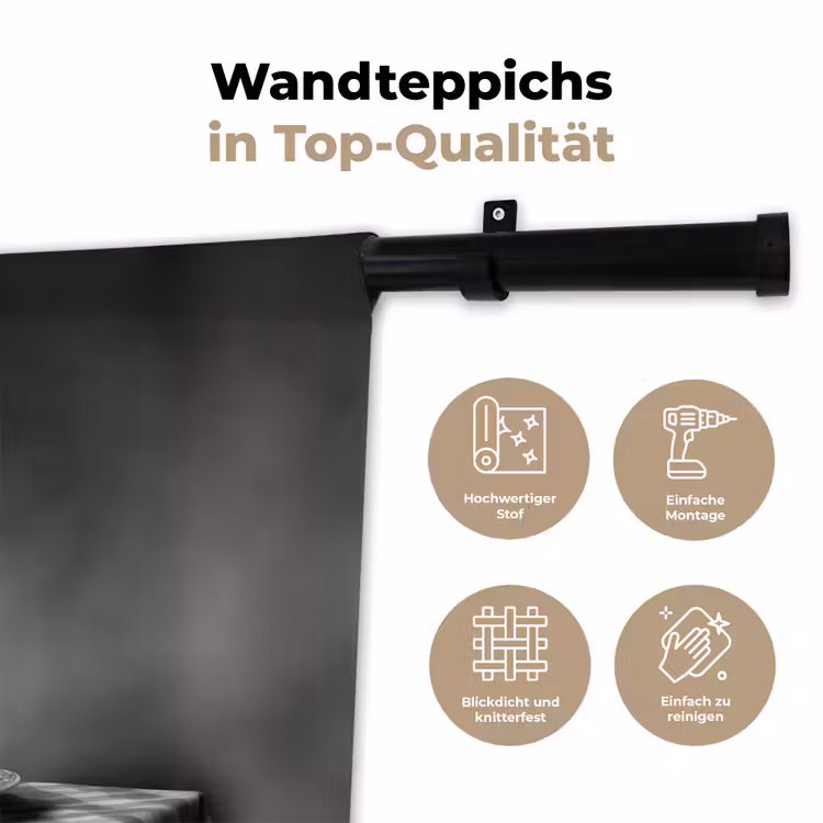 Bengaal - Kat - Tafelkleed - Zwart - Wit - Dier Wandkleed katoen klein -tsfeer2_DE