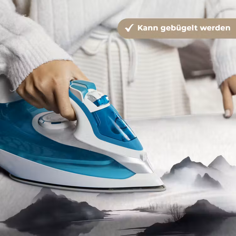 Bergen - Mistig - Water - Wit Wandkleed katoen klein -tsfeer9_DE