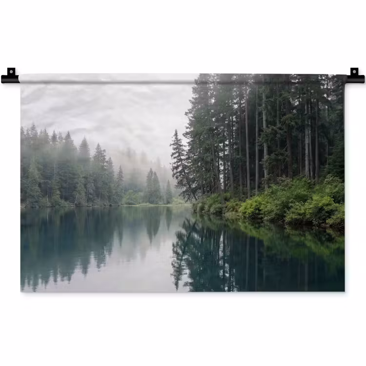 Bergen - Meer - Bos Wandkleed katoen klein -zz3d