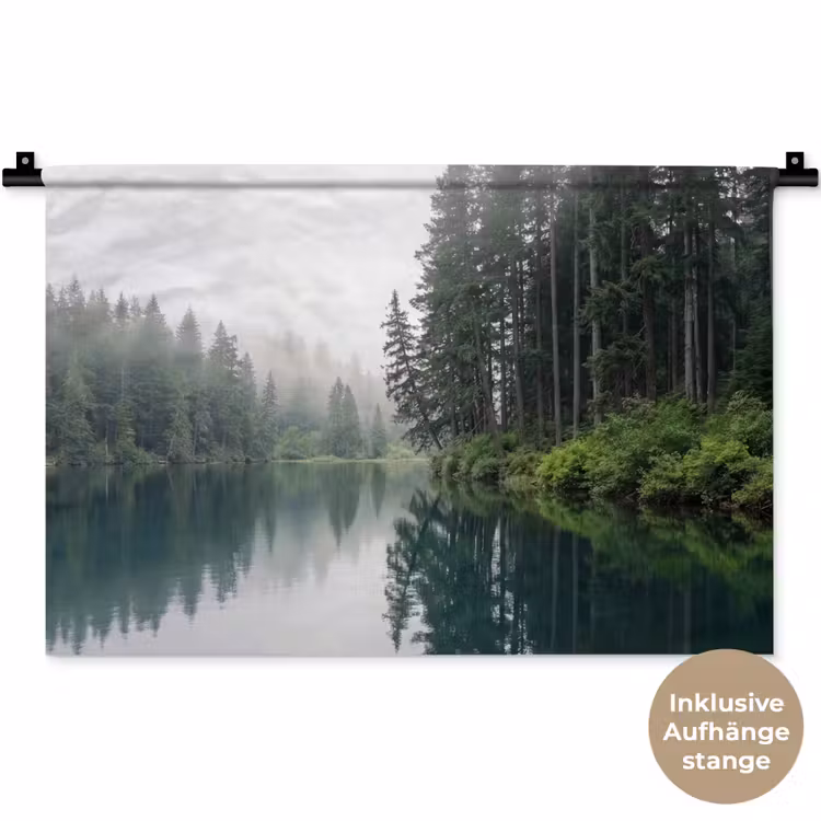 Bergen - Meer - Bos Wandkleed katoen klein -t3d_DE
