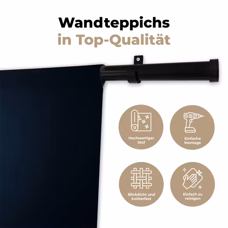 Bestek - Donkerblauw - Goud Wandkleed katoen klein -tsfeer2_DE