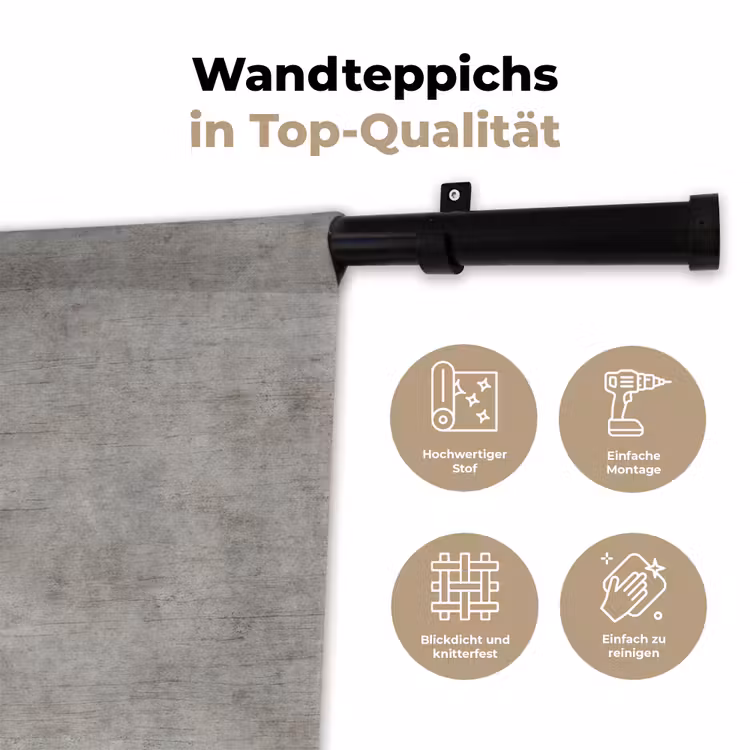 Beton - Oud - Grijs - Patronen Wandkleed katoen klein 269 -tsfeer2_DE