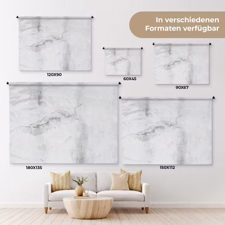 Beton - Grijs - Wit Wandkleed katoen klein -tsfeer8_DE