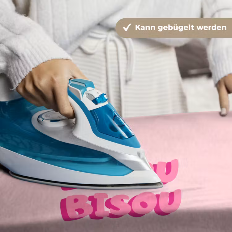 Bisou - Roze - Dikke letters Wandkleed katoen klein -tsfeer9_DE