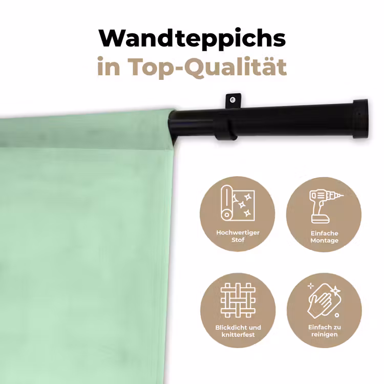 Pale - Mint - Groen Wandkleed katoen klein 269 -tsfeer2_DE