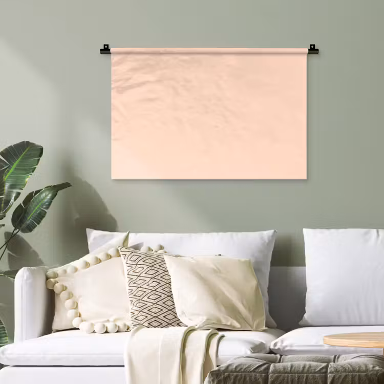 Pale - Peach - Nude Wandkleed katoen klein 269 -sfeer7