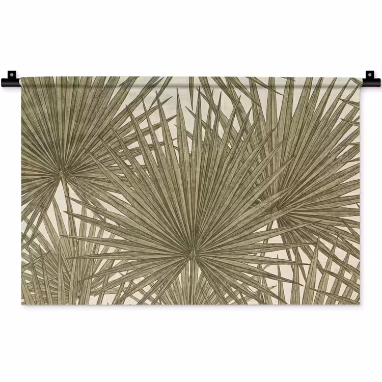 Blad - Tropisch - Patroon - Natuur - Groen Wandkleed katoen klein -zz3d