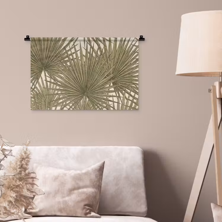 Blad - Tropisch - Patroon - Natuur - Groen Wandkleed katoen klein -sfeer4