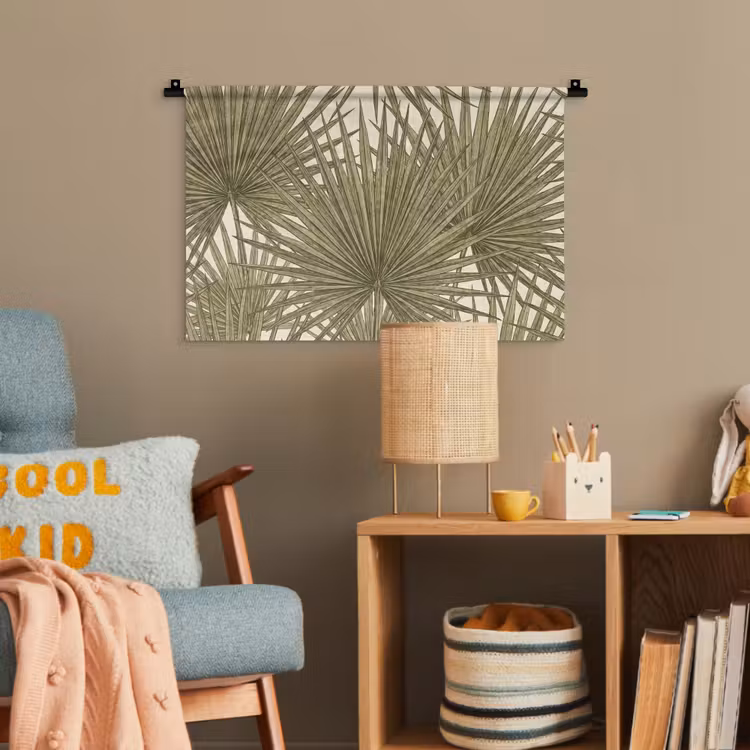 Blad - Tropisch - Patroon - Natuur - Groen Wandkleed katoen klein -wsfeer4_kind
