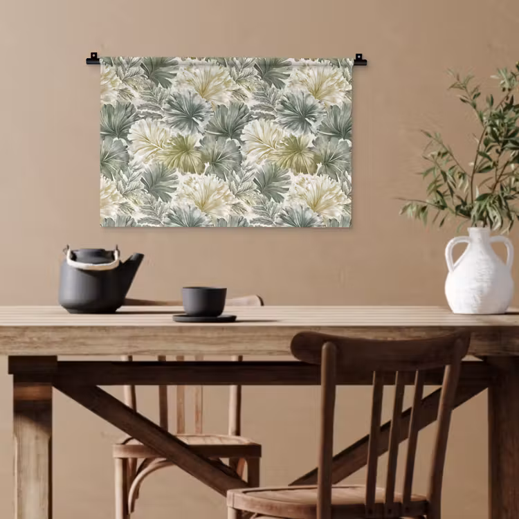 Bladeren - Botanisch - Groen Wandkleed katoen klein 269 -sfeer6