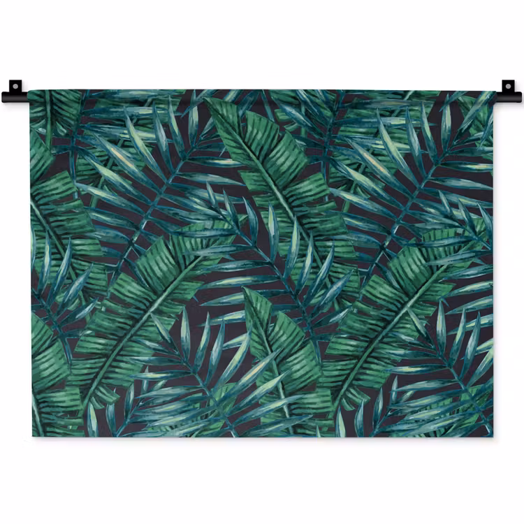 Bladeren - Jungle - Tropical Wandkleed katoen klein -zz3d