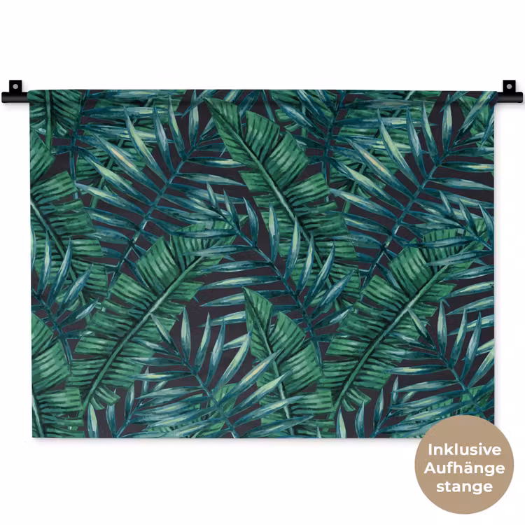 Bladeren - Jungle - Tropical Wandkleed katoen klein -t3d_DE
