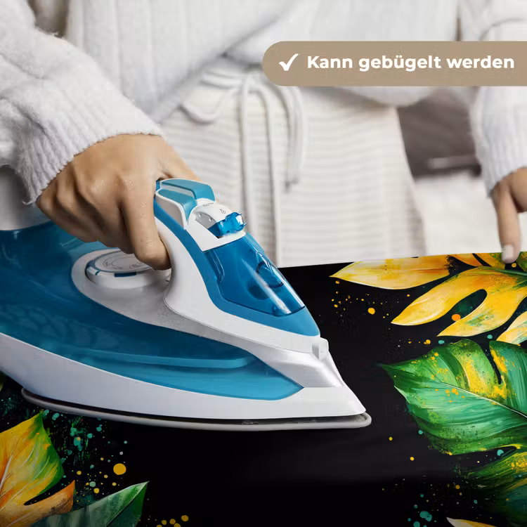 Bladeren - Groen - Geel - Verf - Jungle Wandkleed katoen klein -tsfeer9_DE