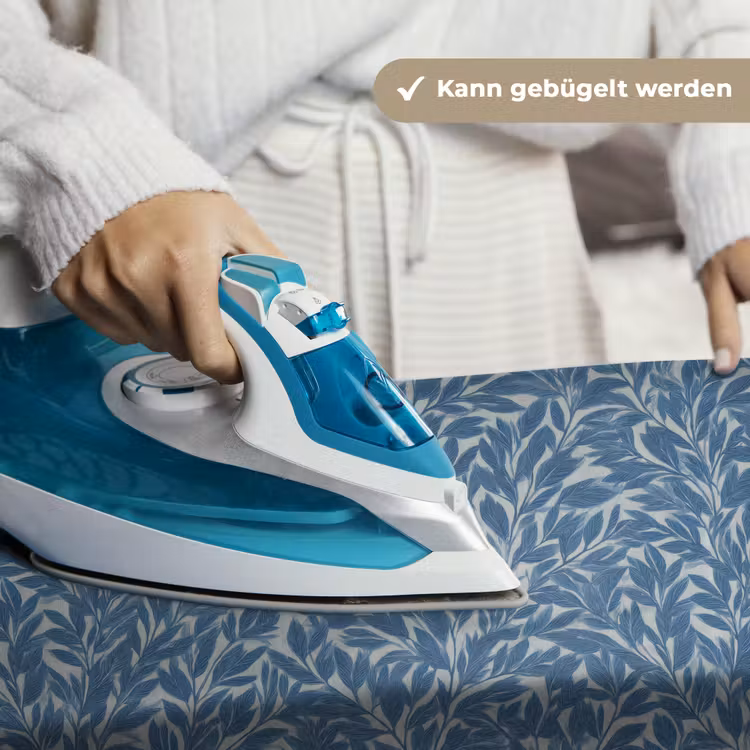 Bladeren - Klassiek - Patroon - Donkerblauw - Vintage Wandkleed katoen klein 269 -tsfeer9_DE