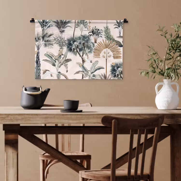 Bladeren - Monstera - Jungle - Tropical Wandkleed katoen klein -sfeer6
