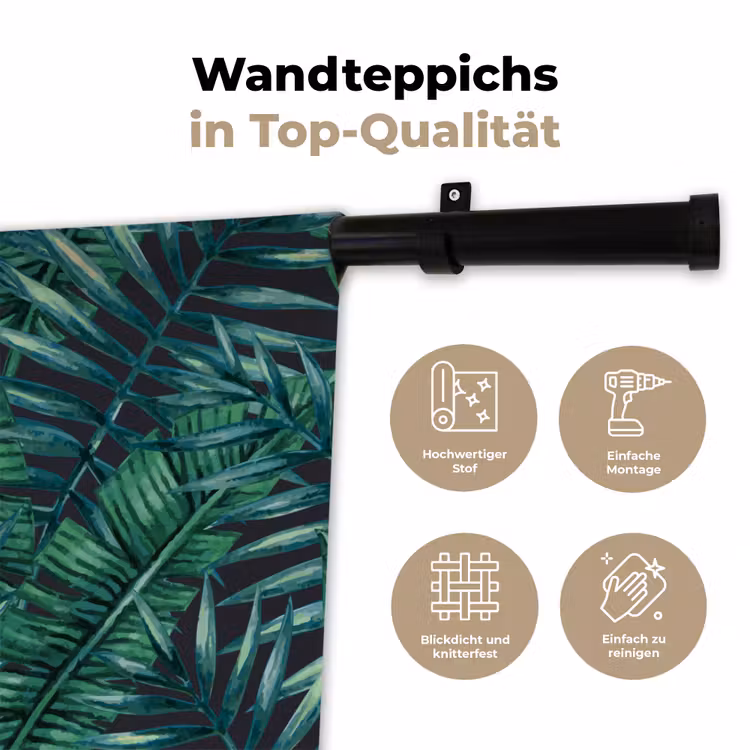 Bladeren - Tropical - Jungle Wandkleed katoen klein -tsfeer2_DE