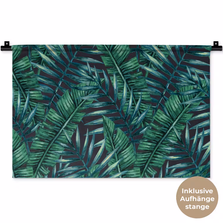 Bladeren - Tropical - Jungle Wandkleed katoen klein -t3d_DE