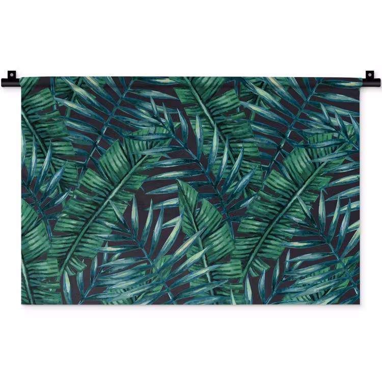 Bladeren - Tropisch - Jungle -  Natuur Wandkleed katoen klein -zz3d