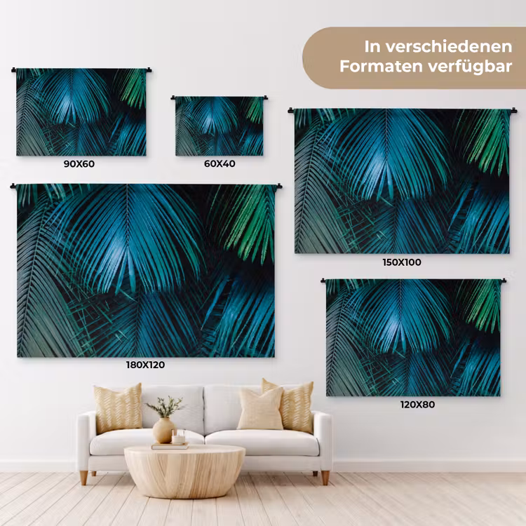 Bladeren - Tropisch - Jungle - Natuur Wandkleed katoen klein -tsfeer8_DE