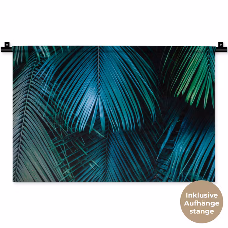 Bladeren - Tropisch - Jungle - Natuur Wandkleed katoen klein -t3d_DE