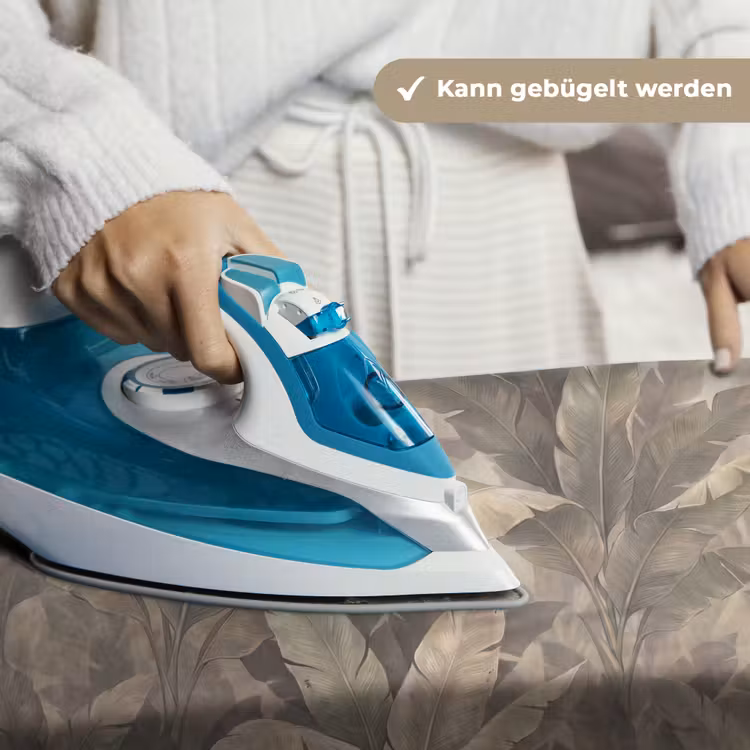 Bladeren - Tropisch - Natuur - Modern - Beige Wandkleed katoen klein -tsfeer9_DE