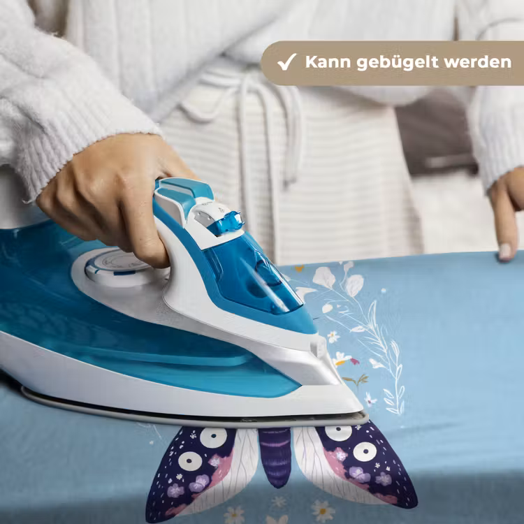 Bladeren - Wit - Vlinder - Insect Wandkleed katoen klein -tsfeer9_DE