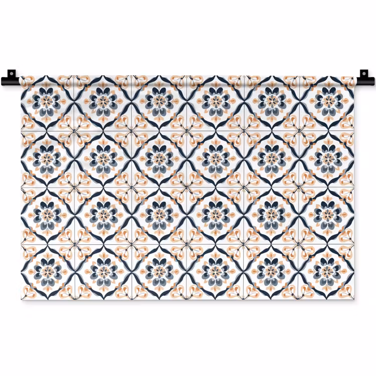 Bladvorm - Patroon - Kleurrijk Wandkleed katoen klein 269 -zz3d