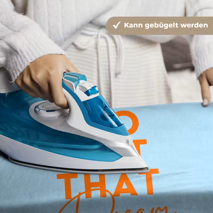 Blauw - Oranje - Tekst Wandkleed katoen klein -tsfeer9_DE
