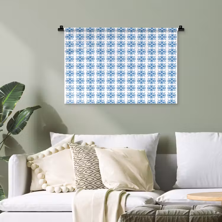 Zee - Sfeer - Blauw - Wit Wandkleed katoen klein 269 -sfeer7
