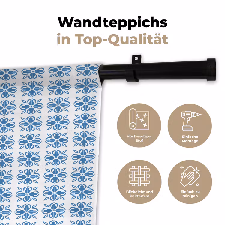 Zee - Sfeer - Blauw - Wit Wandkleed katoen klein 269 -tsfeer2_DE