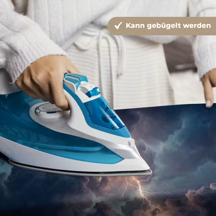 Bliksem - Storm - Natuur - Donker Wandkleed katoen klein -tsfeer9_DE