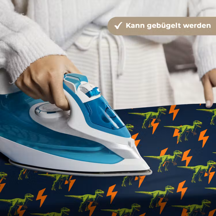 Bliksemschichten - Oranje - Dinosaurussen Wandkleed katoen klein -tsfeer9_DE