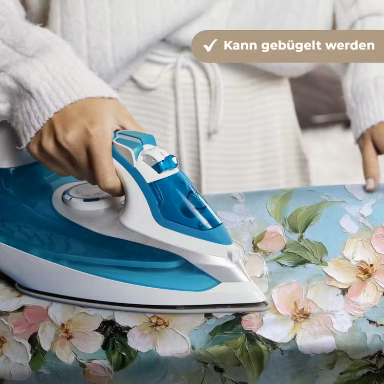 Bloesem - Bladeren - Lichtblauw Wandkleed katoen klein -tsfeer9_DE