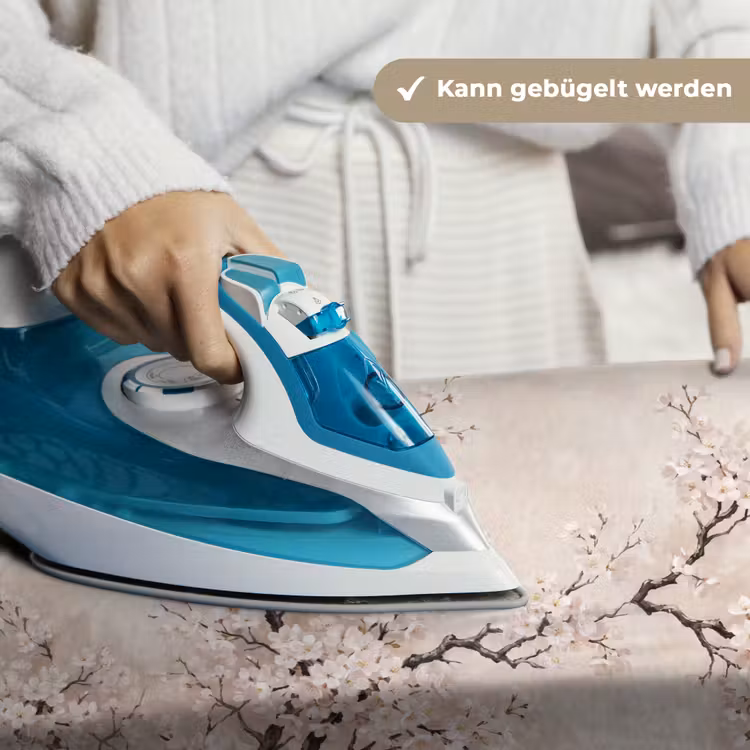Bloesem - Illustratie - Taupe Wandkleed katoen klein -tsfeer9_DE