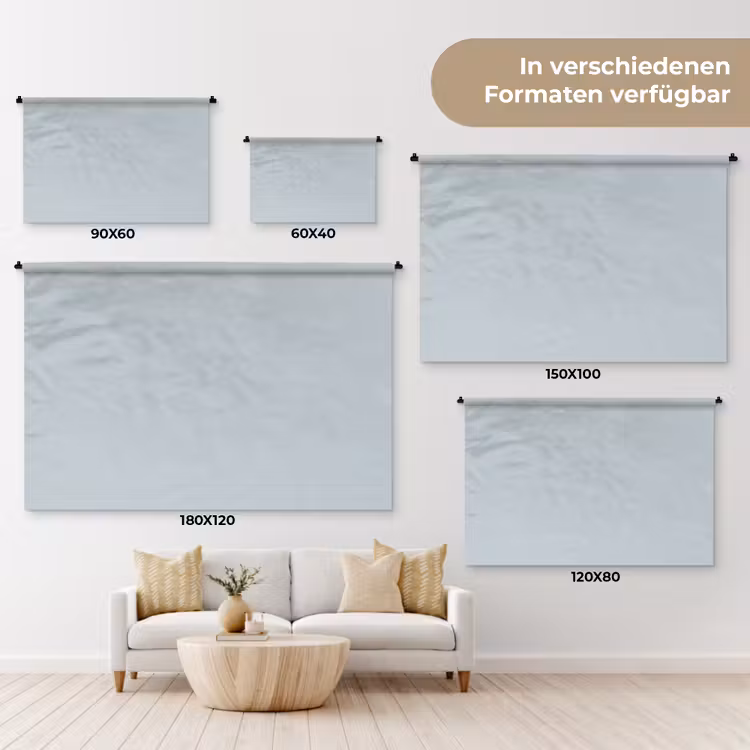 Blue - Bay - Blauw Wandkleed katoen klein 269 -tsfeer8_DE