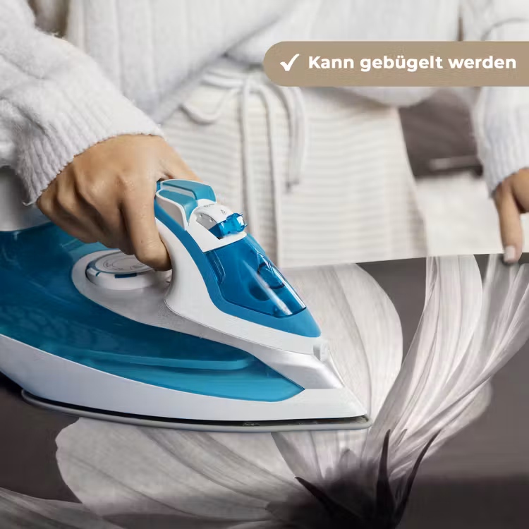 Bloem - Minimalistisch - Zwart - Wit Wandkleed katoen klein -tsfeer9_DE