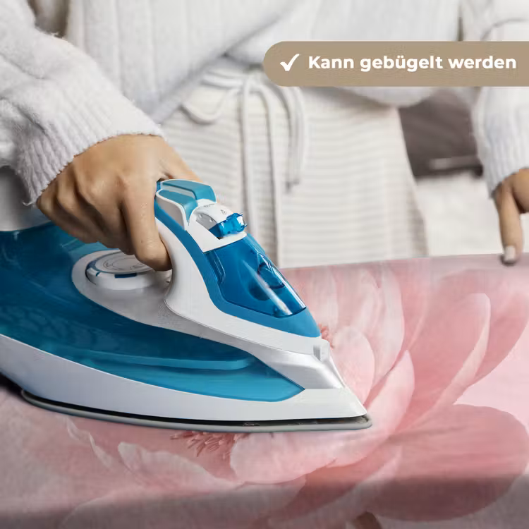 Bloem - Pioenroos - Roze Wandkleed katoen klein -tsfeer9_DE