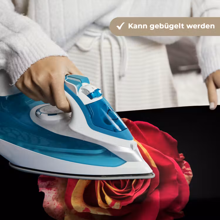 Bloem - Roos - Rood - Zwart Wandkleed katoen klein -tsfeer9_DE
