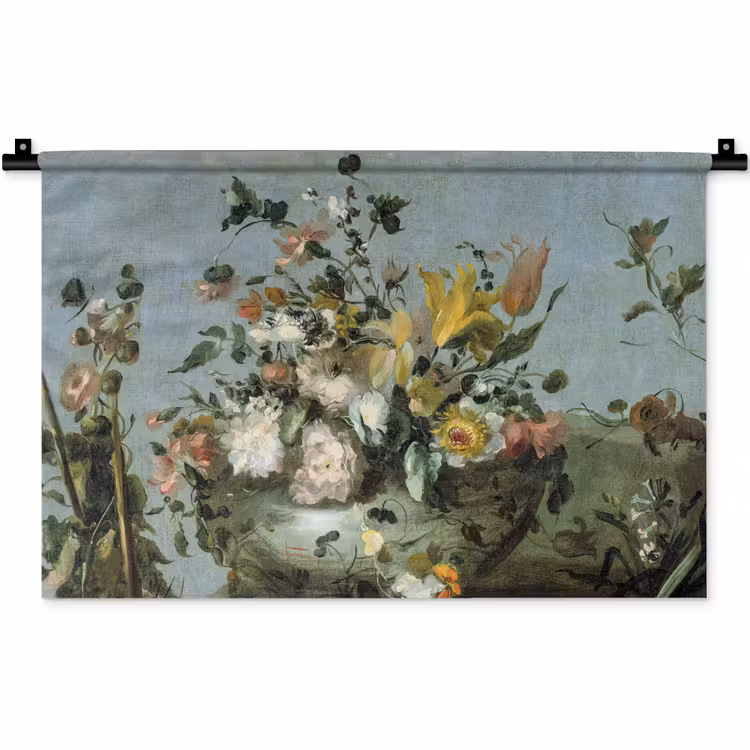 Bloemen - Oude Meesters - Olieverf Wandkleed katoen klein -zz3d
