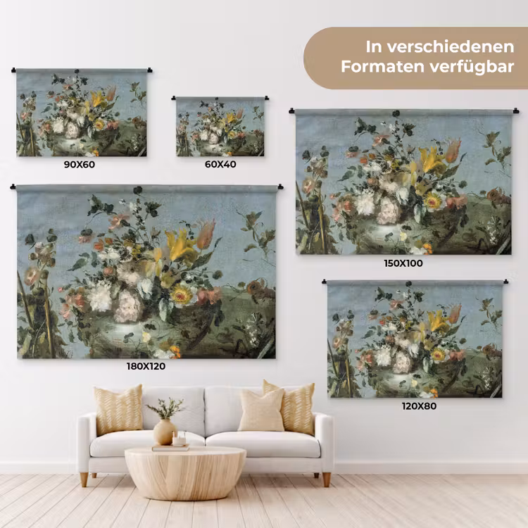 Bloemen - Oude Meesters - Olieverf Wandkleed katoen klein -tsfeer8_DE