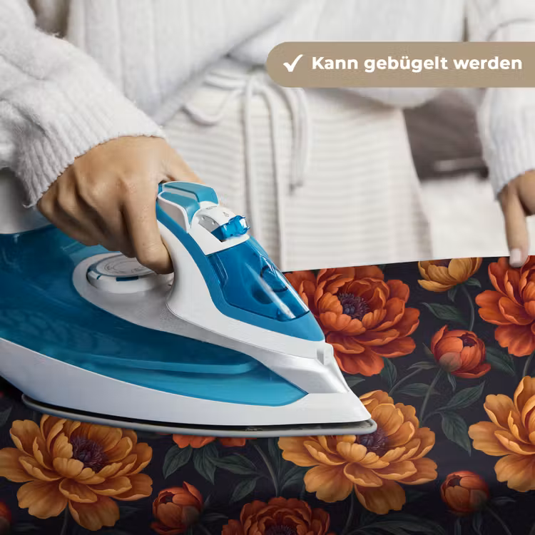Bloemen - Bladeren - Natuur - Modern - Oranje Wandkleed katoen klein -tsfeer9_DE