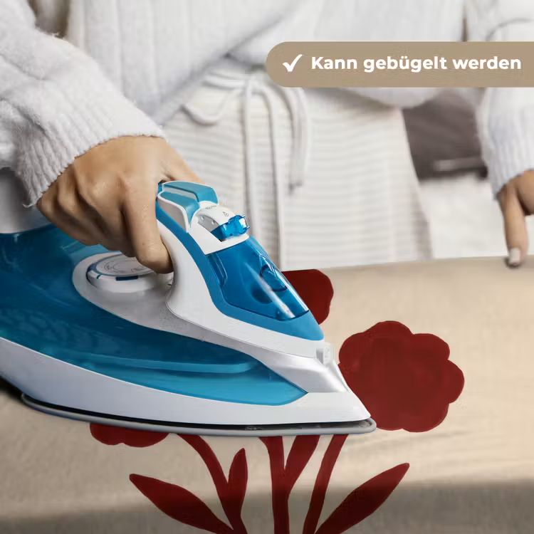 Bloemen - Bladeren - Rood - Minimalistisch Wandkleed katoen klein -tsfeer9_DE