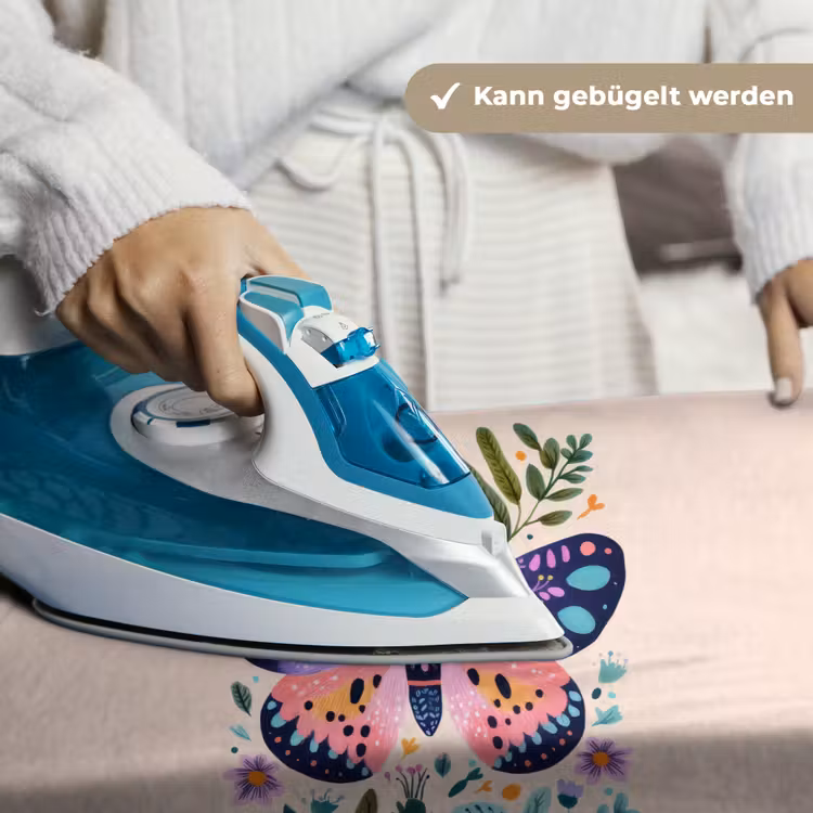 Bloemen - Bladeren - Vlinder - Kleurrijk Wandkleed katoen klein -tsfeer9_DE