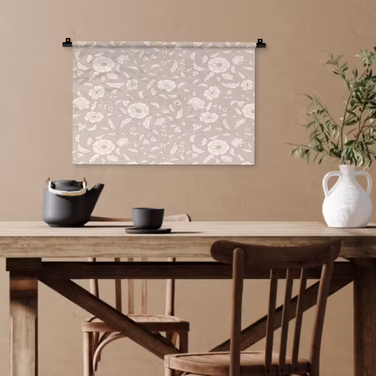 Bloemen - Blaadjes - Patroon Wandkleed katoen klein 269 -sfeer6
