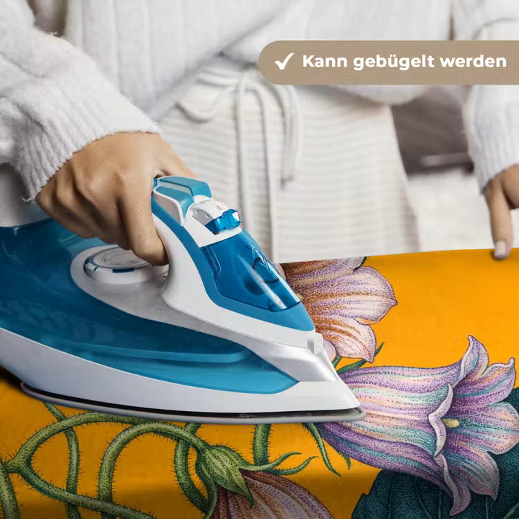 Wandteppich - Blumen – Botanik – Gelb - Bloemen - Botanisch - Geel Wandkleed katoen klein